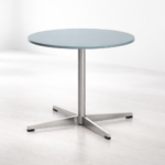 SLIM Γυάλινο Στρογγυλό Τραπεζάκι Αναμονής