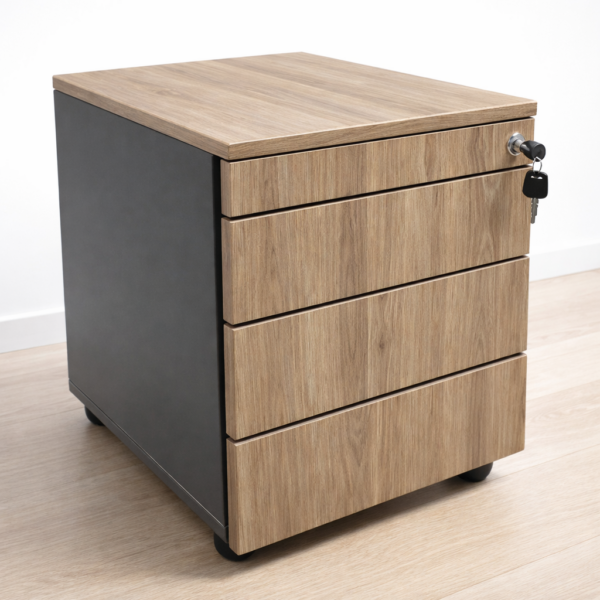 Συρταριέρα Μελαμίνης 1 / 2 / 3 / 3 Τροχήλατη Καρυδιά Ετοιμοπαράδοτη