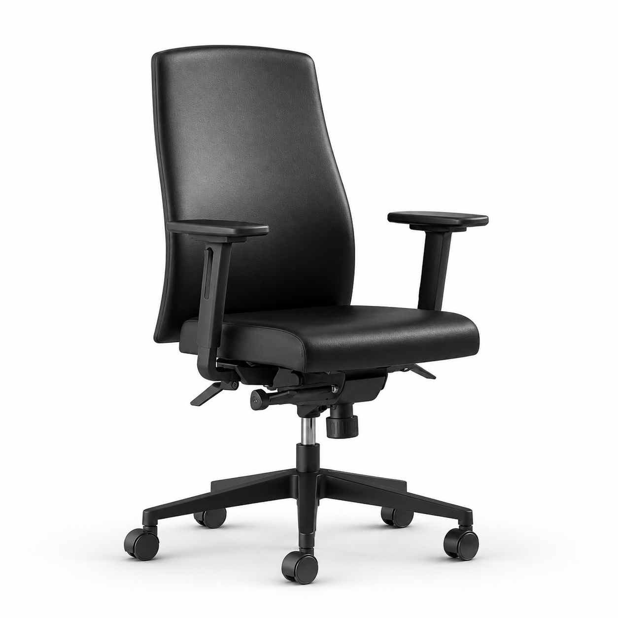action-black-no-headrest-black-base-front