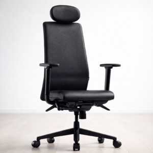 Καρέκλες Εργασίας Smart Δερματίνη Μαύρη Ετοιμοπαράδοτη