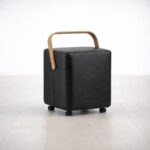 Σκαμπό SIMPLE Δερματίνη Μαύρο Ετοιμοπαράδοτο