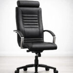 Διευθυντική καρέκλα γραφείου LINE D δερματίνη μαύρη ετοιμοπαράδοτη