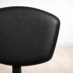 Καρέκλα Σχεδιαστηρίου Δερματίνη Μαύρη Ετοιμοπαράδοτη – εικόνα 2