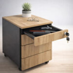 Συρταριέρα Μελαμίνης Τροχήλατη – εικόνα 2