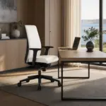 Καρέκλα εργασίας Dromeas Smart σε δερματίνη Λευκή — office