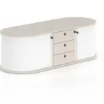 Ερμάριο DROMEAS ANASA 161×61×80 Santorini White / Cashmere