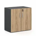 Ερμάριο Κλειστό DROMEAS 80×40×80 Καρυδί / Ανθρακί – Συναρμολογημένο – απόχρωση ξύλου σύμφωνα με το δείγμα